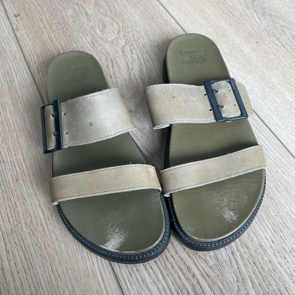 Sorel Green Sandals
